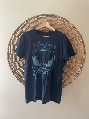 Marvel Navy and Teal Venom Graphic Print Tee